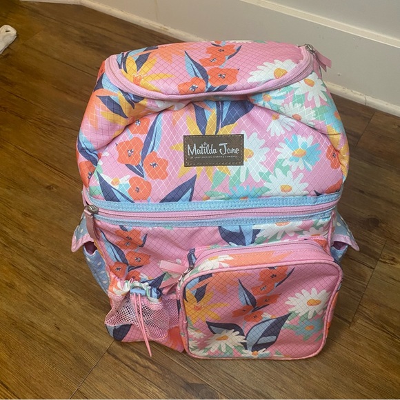 Matilda Jane Pink Floral Backpack Cooler - Picture 1 of 8
